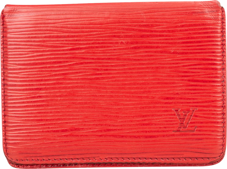 Louis Vuitton Louis Vuitton Rouge Epi Leather Cardholder