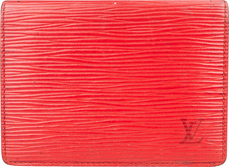 Louis Vuitton Louis Vuitton Rouge Epi Leather Cardholder