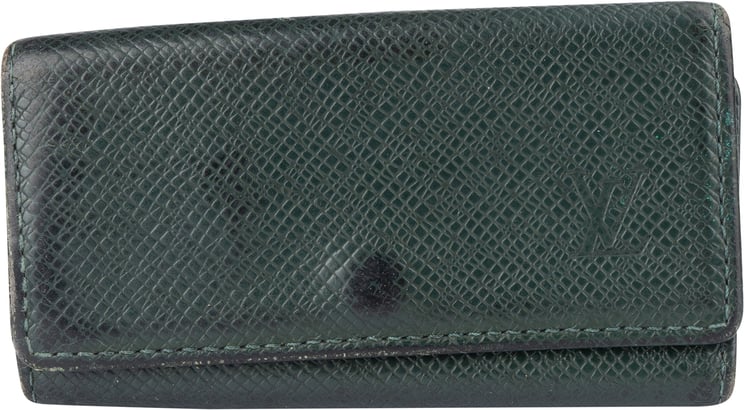 Louis Vuitton Louis Vuitton Green Taiga Leather Keyholder