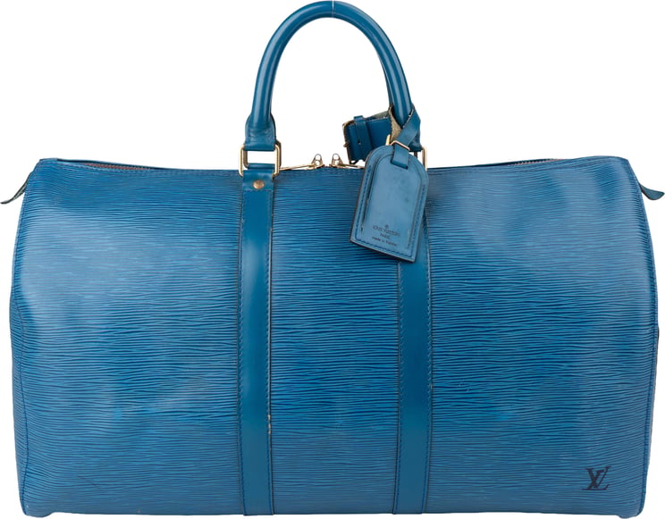 Louis Vuitton Louis Vuitton Bleu Epi Leather Keepall 45