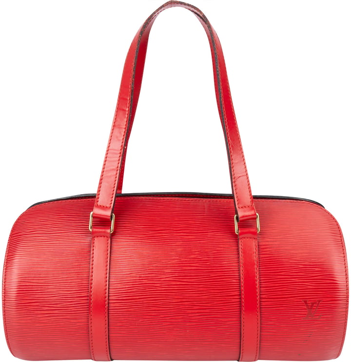 Louis Vuitton Louis Vuitton Red Epi Leather Soufflot Handbag