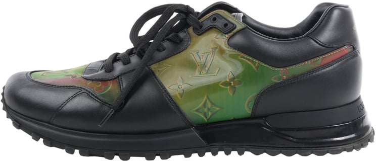 Louis Vuitton Louis Vuitton Runaway Line 20 years Monogram Rainbow Leather x Fabric Sneakers in Black x Multicolor GO0230, Size 45 EU