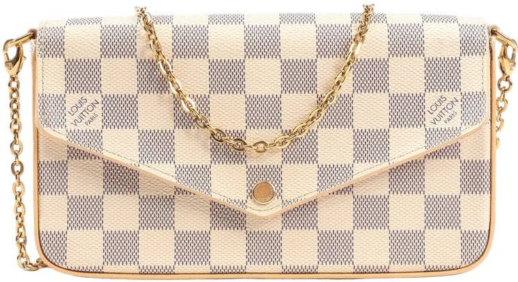 Louis Vuitton Louis Vuitton Damier Azur Pochette Pochette Félicie Crossbody Bag in Beige N63106
