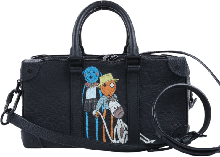 Louis Vuitton Louis Vuitton Monogram Emboss Soft Trunk 2Way Handbag in Black M57410