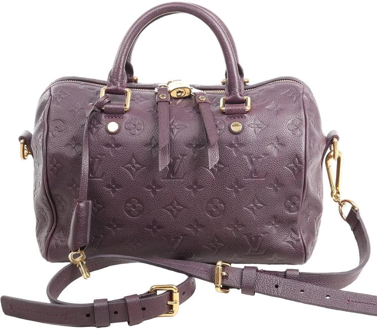 Louis Vuitton Louis Vuitton Speedy 25 Bandoulière Monogram Empreinte 2Way Handbag in Purple