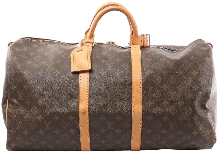 Louis Vuitton Louis Vuitton Keepall 55 Monogram Canvas Travel Bag in Brown M41424