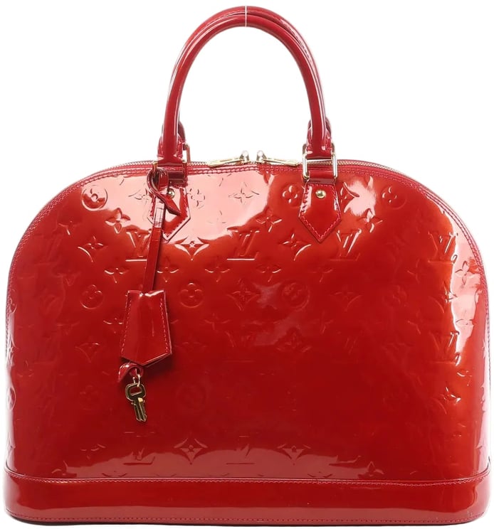 Louis Vuitton Louis Vuitton Alma GM Vernis Leather Handbag in Red M93596