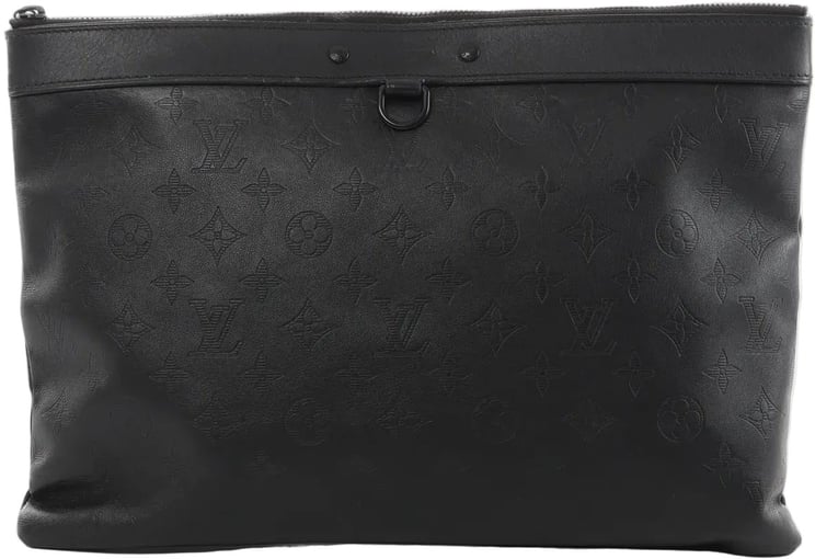 Louis Vuitton Louis Vuitton Pochette Discovery Monogram Shadow Clutch in Black M62903