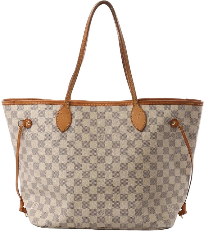 Louis Vuitton Louis Vuitton Neverfull MM Damier Azur Shoulder Bag in Beige N51107