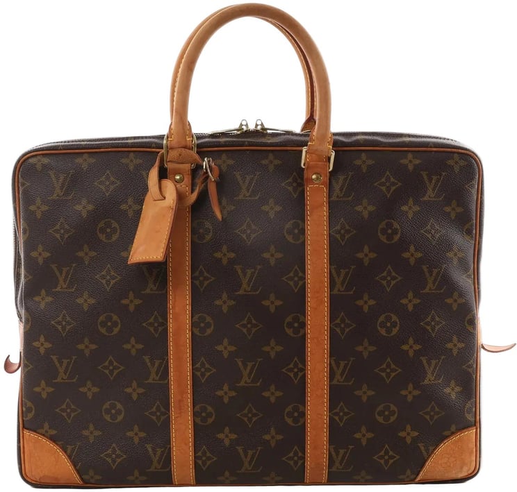 Louis Vuitton Louis Vuitton Porte Documents Voyage Monogram Canvas Handbag in Brown M53361