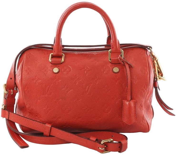 Louis Vuitton Louis Vuitton Speedy Bandoulière 25 Monogram Empreinte Handbag in Red M40758