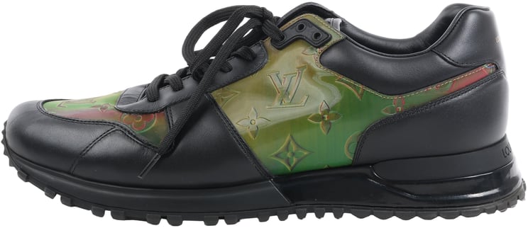 Louis Vuitton Louis Vuitton Runaway Line 20 years Monogram Rainbow Leather x Fabric Sneakers in Black x Multicolor GO0230, Size 45 EU