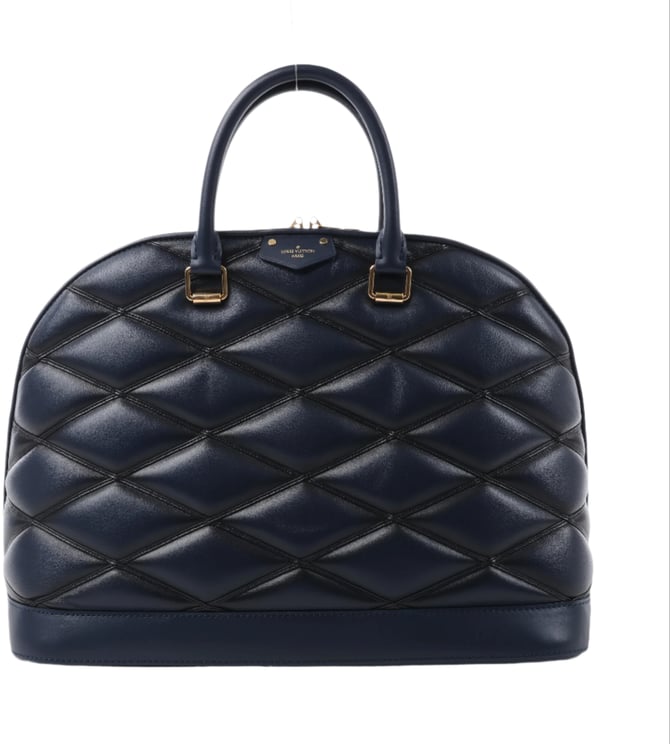 Louis Vuitton Louis Vuitton Malletage Alma GM Handbag in Navy Blue M23723
