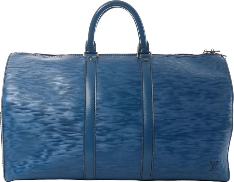 Louis Vuitton Louis Vuitton Keepall 45 Epi Leather Travel Bag in Blue M42975