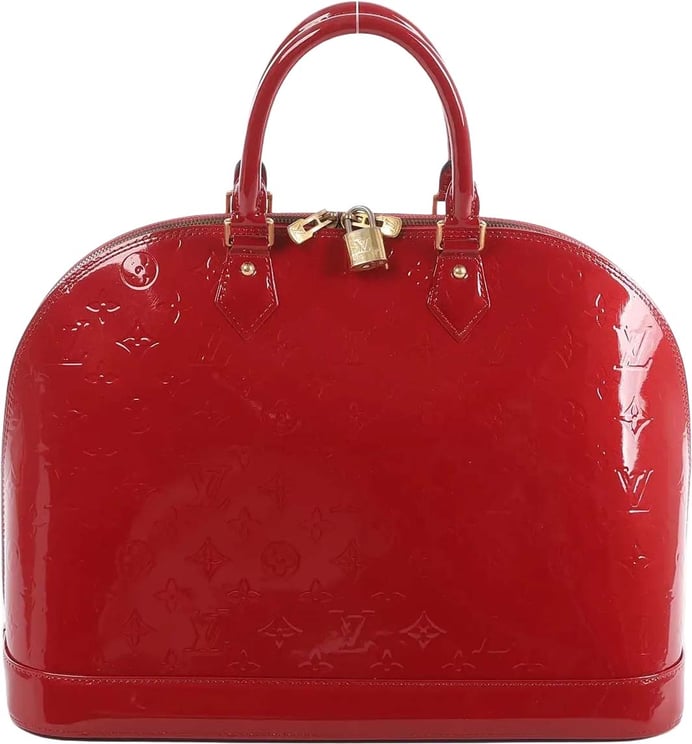 Louis Vuitton Louis Vuitton Alma GM Vernis Leather Handbag in Red M93596