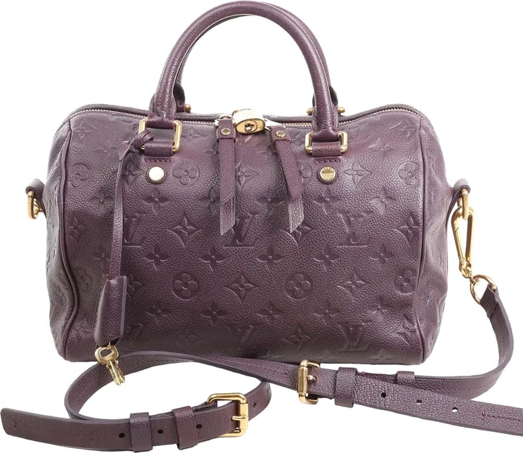 Louis Vuitton Louis Vuitton Speedy 25 Bandoulière Monogram Empreinte 2Way Handbag in Purple