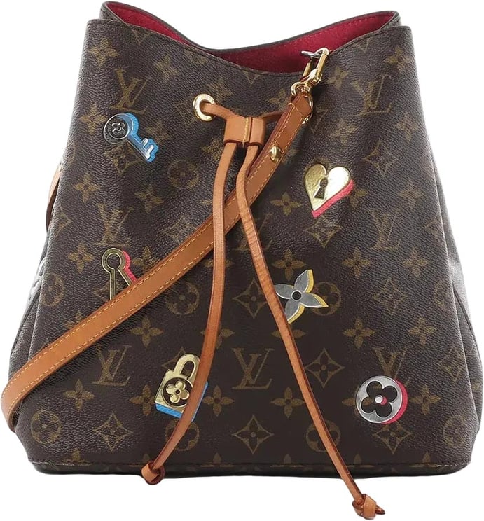 Louis Vuitton Louis Vuitton Neonoe Monogram LOVE LOCK Shoulder Bag in Brown M44369