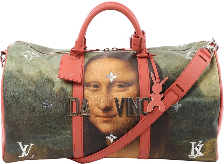 Louis Vuitton Louis Vuitton Keepall 50 Masters Collection Travel Bag in Pink x Green M43377