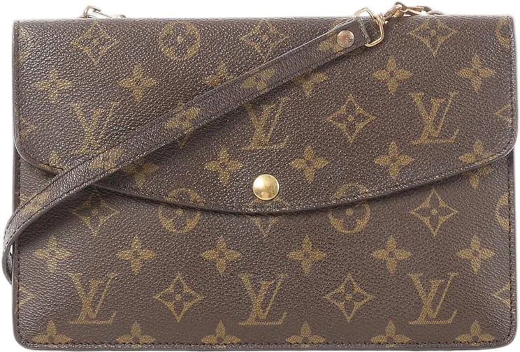 Louis Vuitton Louis Vuitton Double Lava Monogram Canvas Crossbody Bag in Brown M51815