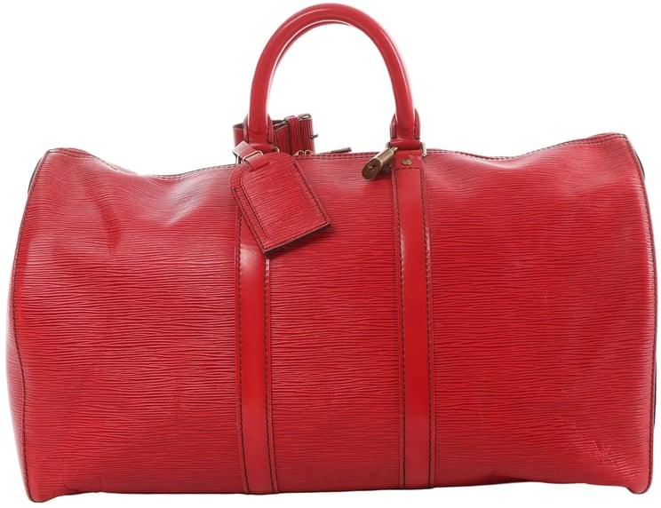 Louis Vuitton Louis Vuitton Keepall 45 Epi Leather Travel Bag in Red M42977