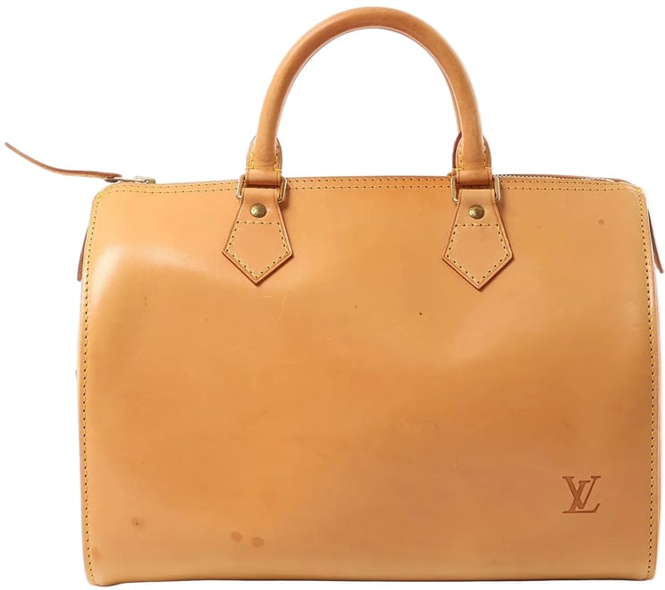 Louis Vuitton Louis Vuitton Speedy 30 Nomade Leather Handbag in Light Brown M85392