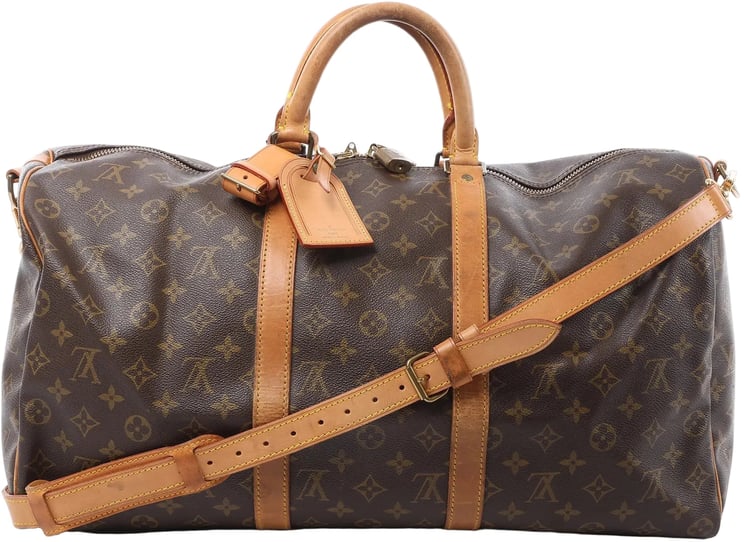 Louis Vuitton Louis Vuitton Keepall Bandoulière 50 Monogram Canvas Travel Bag in Brown M41416