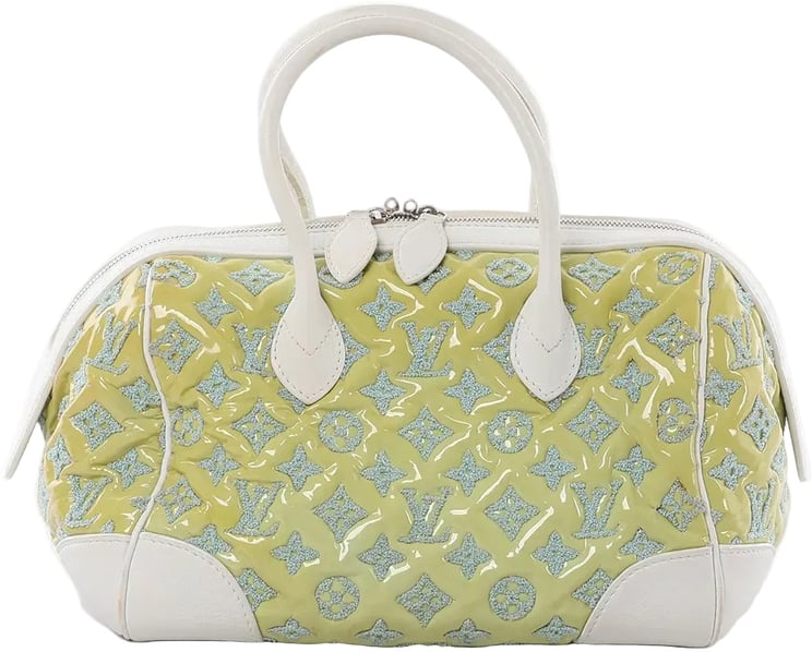 Louis Vuitton Louis Vuitton Speedy Round Monogram Bouclette Handbag in Green M40703