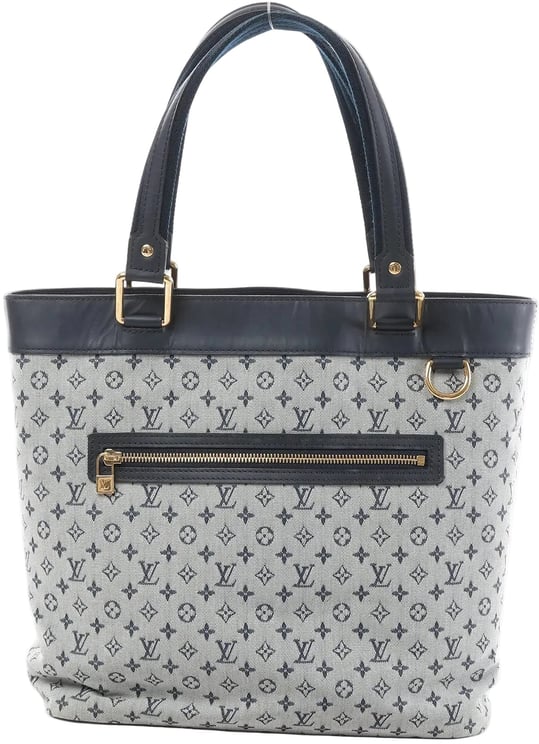 Louis Vuitton Louis Vuitton Mini Lucille GM Monogram Linen in Gray x Navy Blue M92609