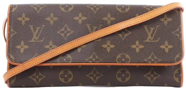 Louis Vuitton Louis Vuitton Pochette Twin GM Monogram Canvas Crossbody Bag in Brown M51852