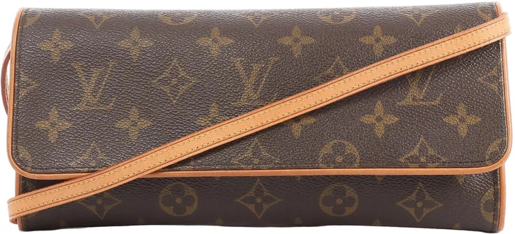Louis Vuitton Louis Vuitton Pochette Twin GM Monogram Canvas Shoulder Bag in Brown M51852