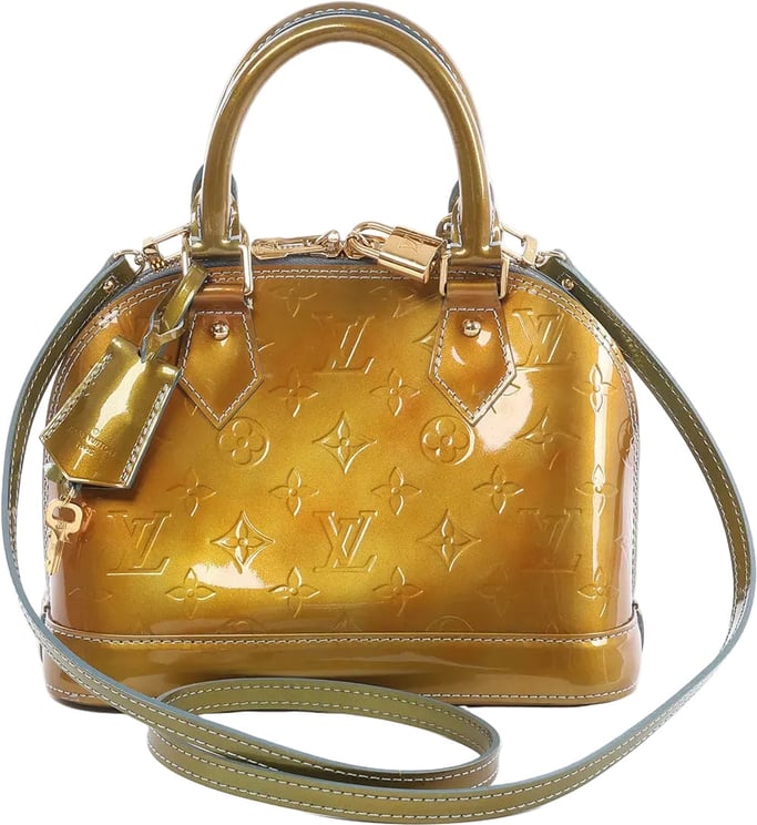 Louis Vuitton Louis Vuitton Alma BB Monogram Vernis 2Way Handbag in Gold M91677