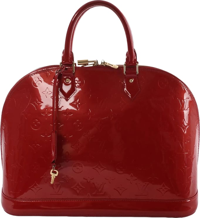 Louis Vuitton Louis Vuitton Alma GM Vernis Leather Handbag in Red M93596