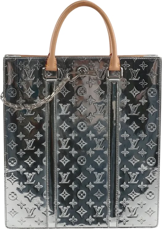 Louis Vuitton Louis Vuitton Sac Plat Limited Edition Monogram Mirror Handbag in Silver M45884