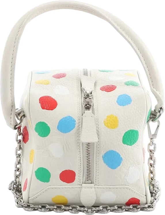 Louis Vuitton Louis Vuitton x Yayoi Kusama Square Bag Leather Handbag in White