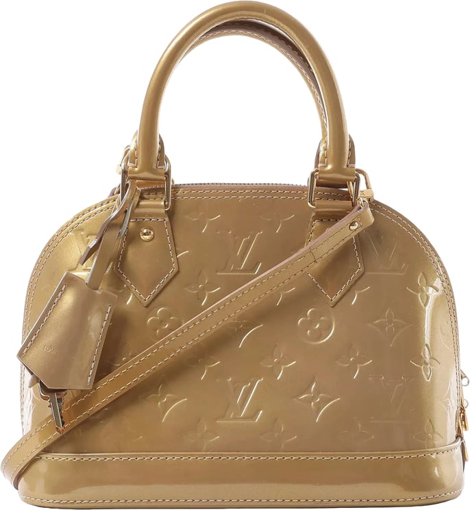 Louis Vuitton Louis Vuitton Alma BB Monogram Vernis 2Way Handbag in Gold M91677