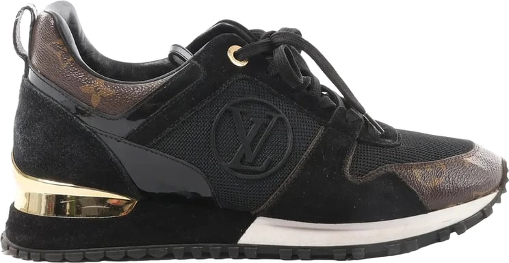 Louis Vuitton Louis Vuitton Runaway line 21 years Mesh x Leather Sneakers in Black GO0281, Size 39 EU