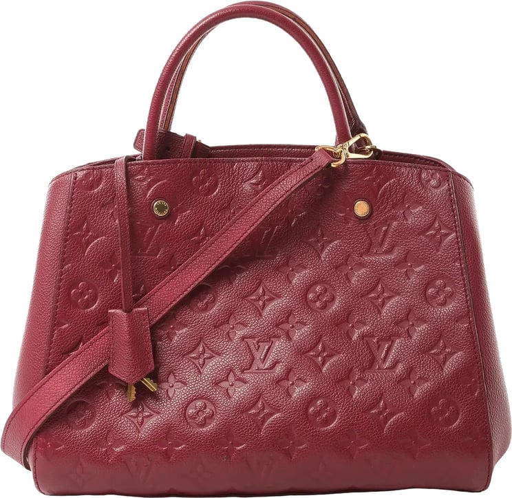 Louis Vuitton Louis Vuitton Montaigne MM Monogram Empreinte 2Way Handbag in Burgundy M43258