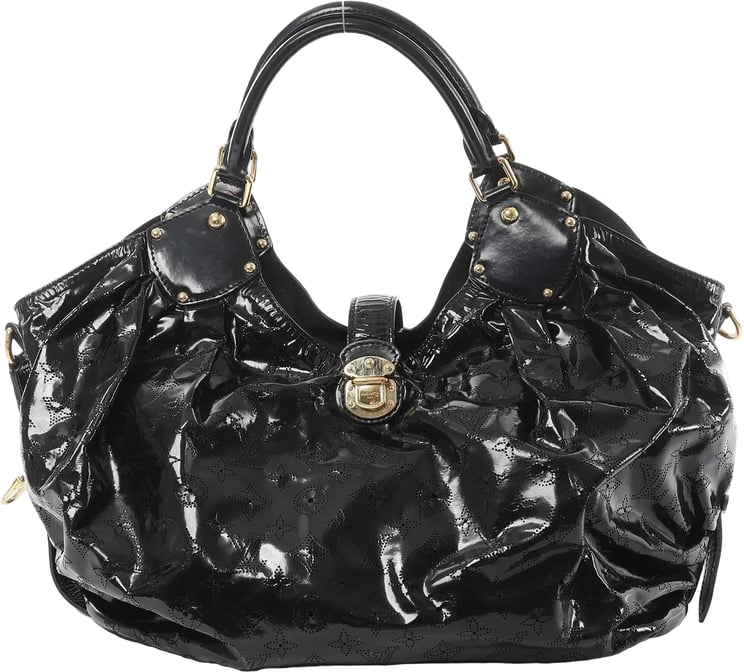 Louis Vuitton Louis Vuitton Surya XL Monogram Mahina Patent Leather Shoulder Bag in Black M95796