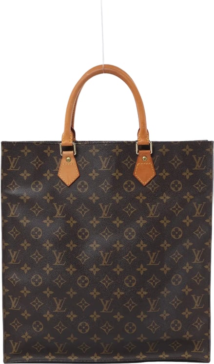 Louis Vuitton Louis Vuitton Sac Plat Monogram Canvas Handbag in Brown