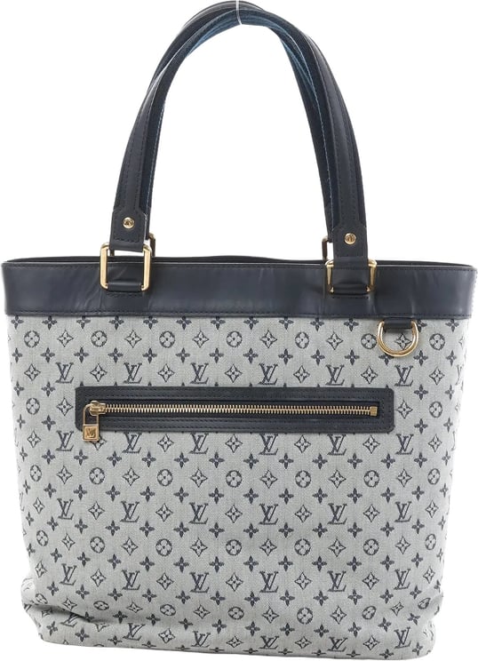 Louis Vuitton Louis Vuitton Mini Lucille GM Monogram Linen in Gray x Navy Blue M92609