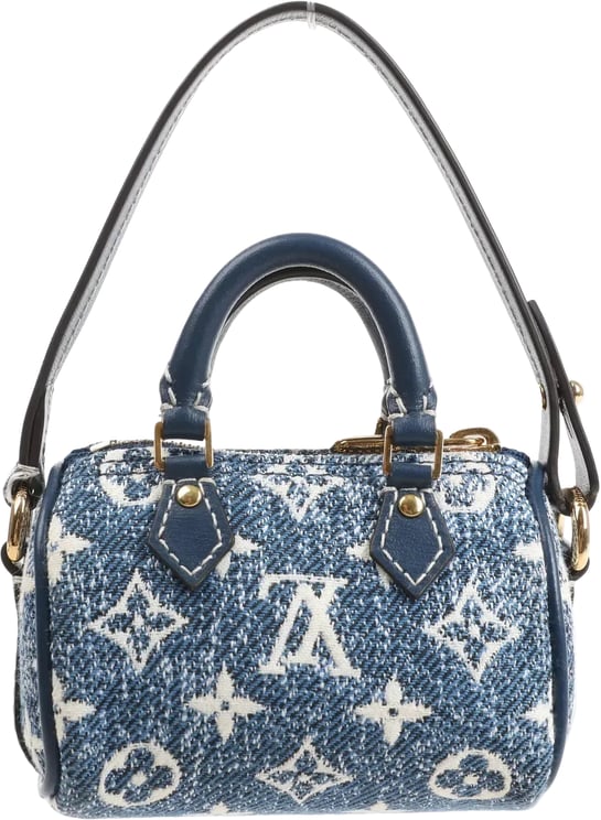 Louis Vuitton Louis Vuitton Speedy Micro Monogram Denim Handbag in Blue