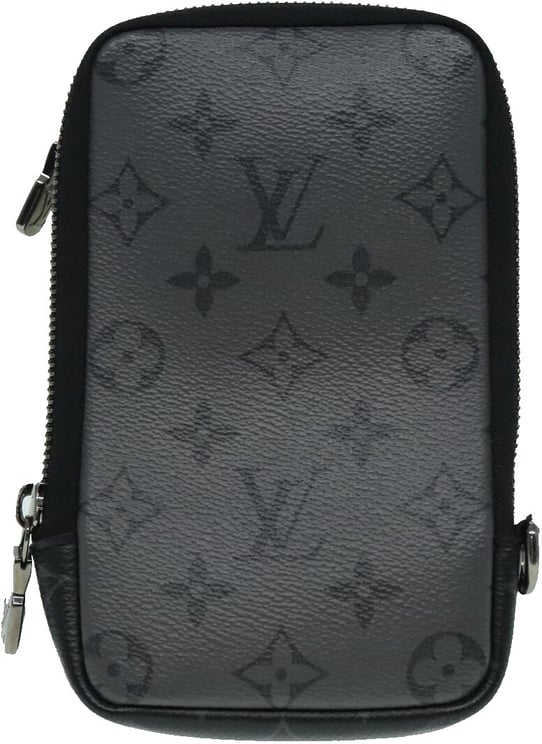 Louis Vuitton Louis Vuitton Double Phone Pouch Reverse Monogram Eclipse Canvas