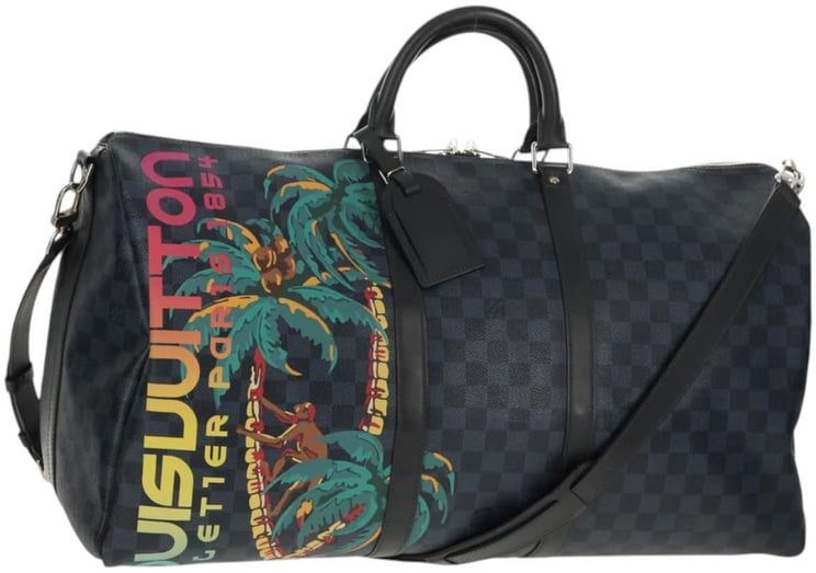 Louis Vuitton Louis Vuitton Keepall Bandouliere Bag Limited Edition Damier Cobalt Jungle 55