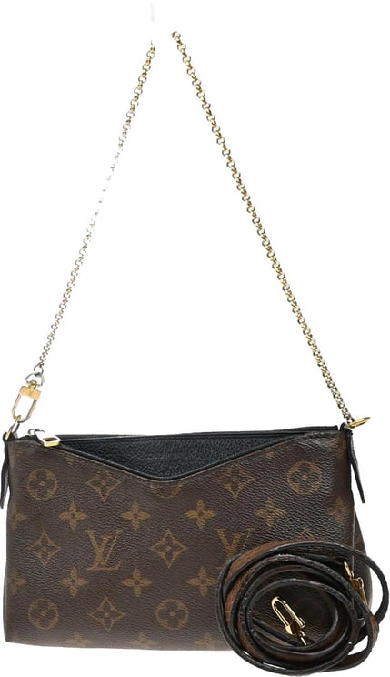 Louis Vuitton Louis Vuitton Pallas Clutch Monogram Canvas with Leather