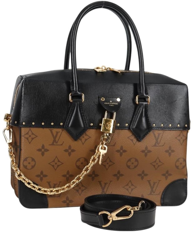Louis Vuitton Louis Vuitton City Malle Handbag Reverse Monogram Canvas and Leather MM