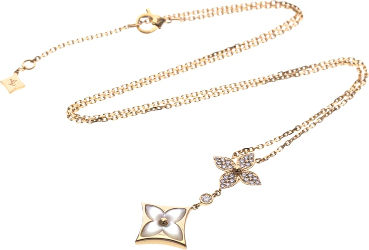 Louis Vuitton Louis Vuitton Color Blossom Lariat 18K Rose Gold with Mother of Pearl and Diamond