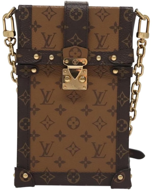 Louis Vuitton Louis Vuitton Vertical Trunk Pochette Reverse Monogram Canvas