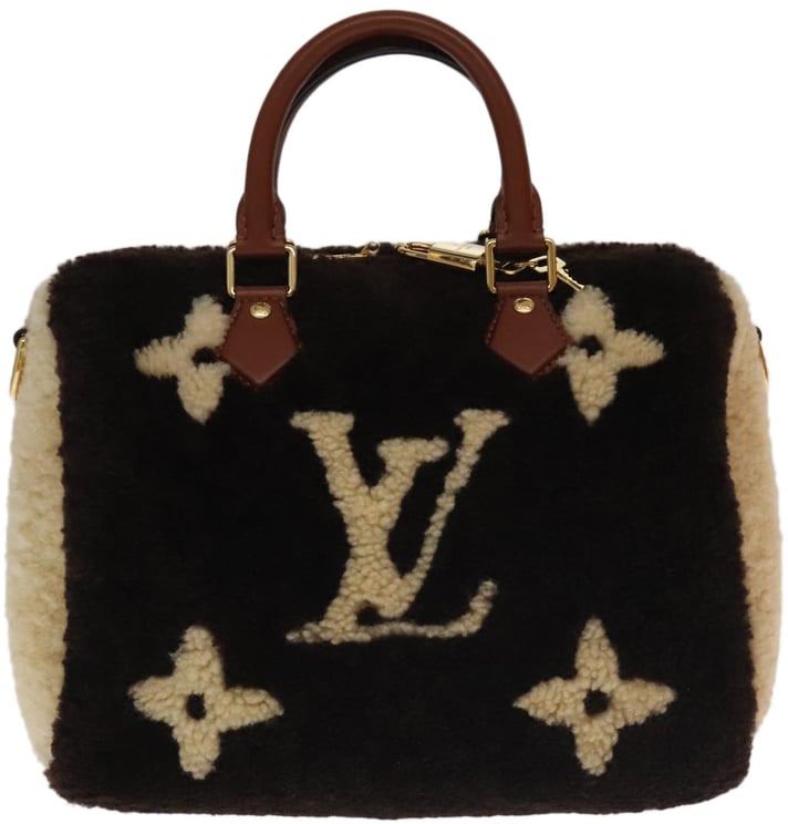 Louis Vuitton Louis Vuitton Speedy Bandouliere Bag Monogram Giant Teddy Fleece 25