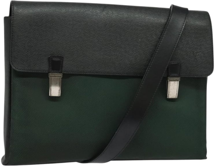 Louis Vuitton Louis Vuitton Saratov Messenger Bag Taiga Leather and Canvas GM