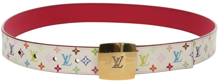 Louis Vuitton Louis Vuitton Ceinture Carre Belt Monogram Multicolor Thin
